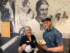 A scone and a chat