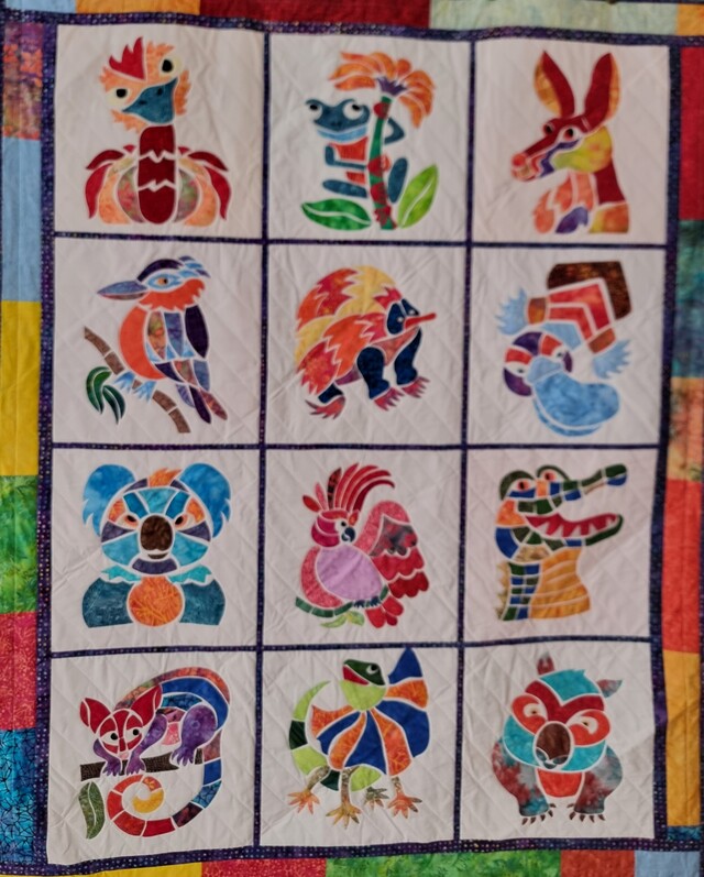 Quilts on display