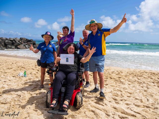 From boardwalk to beach again